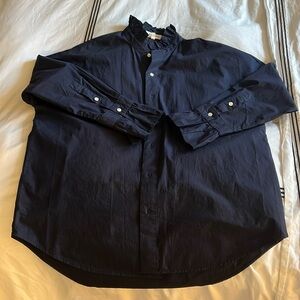 Alex Mill Poplin Ruffle Blouse